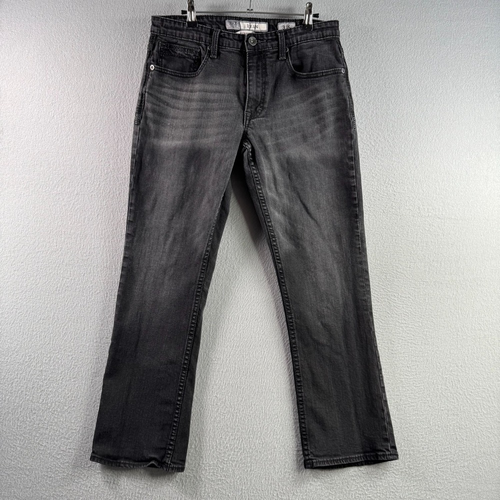 BKE Jeans Mens 31x28 Short Black Denim Ryan Straight Leg
